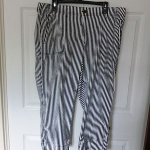Chico's  pants black and white strip sz 3 or 16